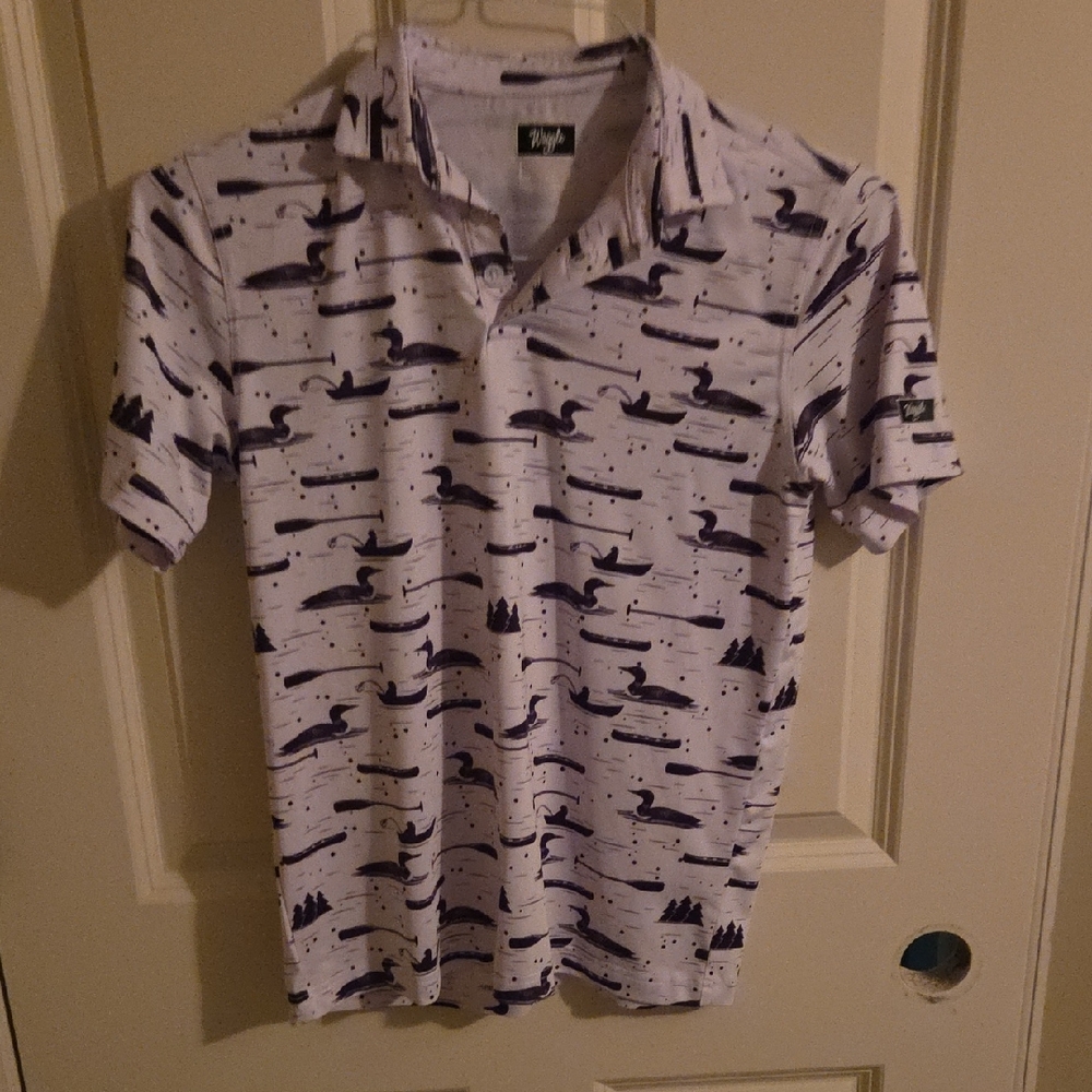 Youth Waggle Golf Shirt, Loons Size L